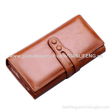Oil wax leather wallets, high-end, high capacity